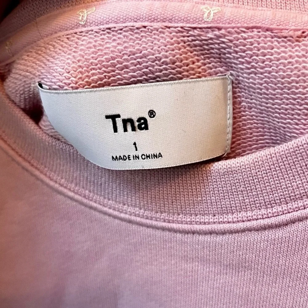 TNA Soft  Cosy Fleece Light Pink Lilac Pullover Sweater New Without tags Size 1 - Picture 4 of 8